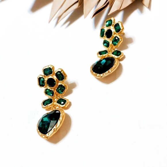 Flower statement earrings #888 - Picture 3 of 6